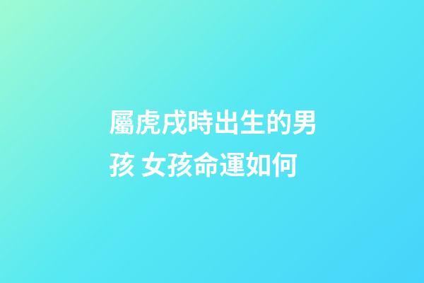 屬虎戌時出生的男孩 女孩命運如何